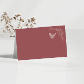 エレガントなタイムレスなローズモーブの折りたたみ式感謝カード サンキューカード