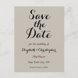 エレガントなタウペの結婚式Save the Date ポストカード