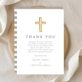 エレガントなタウペクロス男子洗礼 サンキューカード
