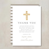 エレガントなタウペクロス男子洗礼 サンキューカード