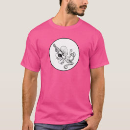 エレガントなタコのギタリスト Tシャツ