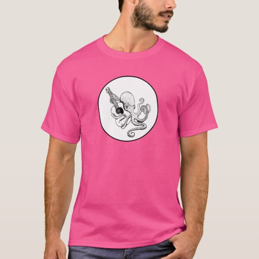 エレガントなタコのギタリスト Tシャツ (正面)