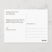 エレガントなタツノオトシゴのベビーシャワーお礼カード ポストカード (裏面)