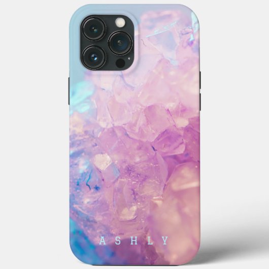 エレガントなターコイズとパープル ストーン アブストラクト Case-Mate iPhoneケース (裏面)
