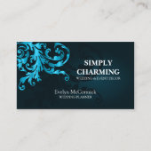 エレガントなターコイズのきらめくの華麗さ 名刺 (正面)