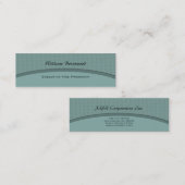 エレガントなターコイズのカーブ スキニー名刺 (正面/裏面)