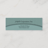 エレガントなターコイズのカーブ スキニー名刺 (裏面)