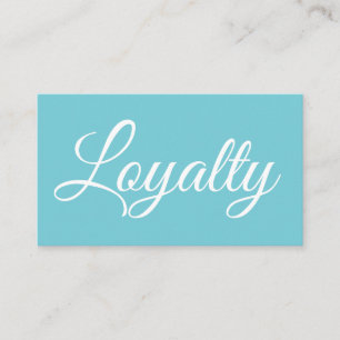 エレガントなターコイズのモダンなロイヤリティカード 名刺