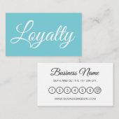エレガントなターコイズのモダンなロイヤリティカード 名刺 (正面/裏面)