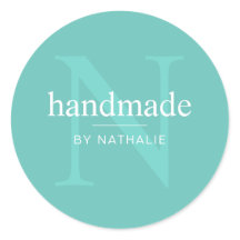 エレガントなターコイズのモノグラム手作りカスタムクラフター