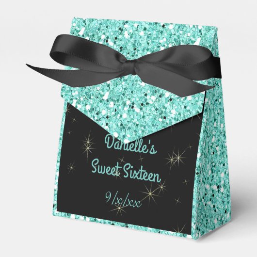 エレガントなターコイズの輝き、甘い16、カスタム フェイバーボックス (正面サイド)