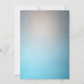 エレガントなターコイズゴールドスクリプト結婚式 招待状 (裏面)