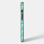 エレガントなターコイズブルーとパールのiPhoneケース Case-Mate iPhoneケース (裏面 / 左)