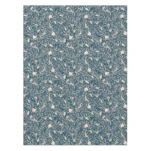 エレガントなターコイズボタニカルスワールシームレスパターン