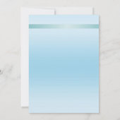 エレガントなターコイズリボンの新築祝いパーティー 招待状 (裏面)