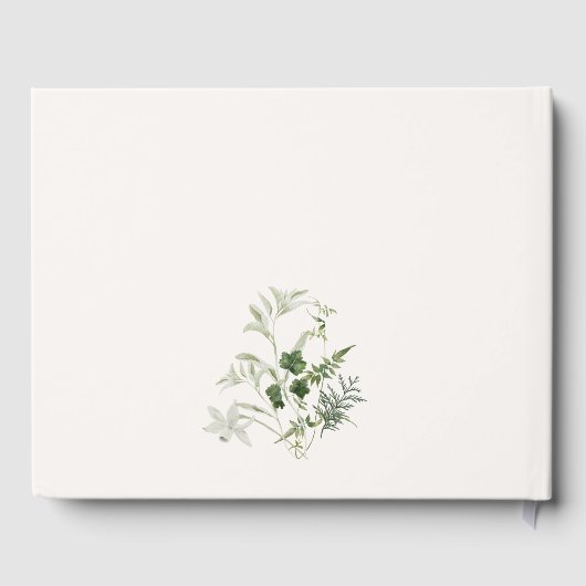 エレガントなターコイズ オレンジ 緑のカクテル ブライダル シャワー ゲストブック (裏面)