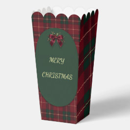 エレガントなタータンチェックのクリスマス・ホリデー フェイバーボックス
