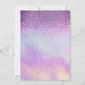 エレガントなダイヤモンドのホログラフィック キンセアニエラ 招待状 (裏面)