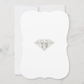 エレガントなダイヤモンドカリグラフィー結婚式招待状 招待状 (裏面)