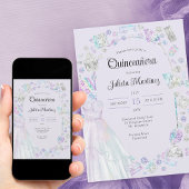 エレガントなダイヤモンドプリンセスドレス ラベンダークィンセアニェラ 招待状