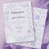 エレガントなダイヤモンドプリンセスドレス ラベンダークィンセアニェラ 招待状