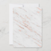 エレガントなダイヤモンド ローズゴールド マーブル 退職パーティー 招待状 (裏面)