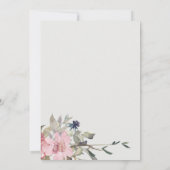 エレガントなダスキーブルー ブライダルシャワー サンキューカード (裏面)