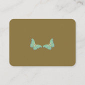 エレガントなダスティグリーン水彩＆ミニ花モチーフの出欠確認カード エンクロージャーカード (裏面)