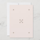 エレガントなダスティピンクのモノグラムパールウェディング 招待状 (裏面)