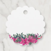 エレガントなダスティピンクの水彩花束 ブライダル フェイバータグ (裏面)