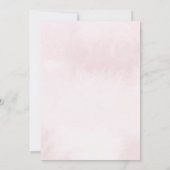 エレガントなダスティピンクの花のウェディング招待状 招待状 (裏面)