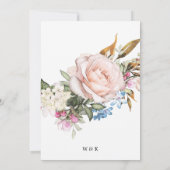 エレガントなダスティローズのウェディング 招待状 (裏面)