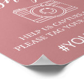 エレガントなダスティローズカリグラフィー Oh Snap サイン (角)