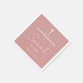 エレガントなダスティローズ 現代のミニマルな確認 スタンダードカクテルナプキン (角)