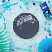 エレガントなダスティーブルーのグリーンウェディング用品 ペーパープレート (パーティー)