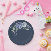 エレガントなダスティーブルーのグリーンウェディング用品 ペーパープレート (パーティー)