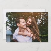 エレガントなダスティーブルーのグリーン写真結婚式 招待状 (裏面)