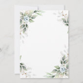 エレガントなダスティーブルーのグリーン ブライダルランチ 招待状 (裏面)