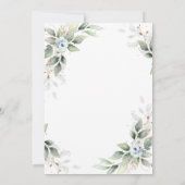 エレガントなダスティーブルーのグリーン リハーサルディナー 招待状 (裏面)