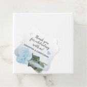 エレガントなダスティーブルーのローズウェディング感謝 フェイバータグ (インサイチュ)