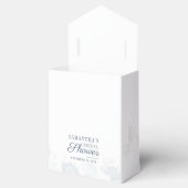 エレガントなダスティーブルーの水彩花のプリンセスシャワー フェイバーボックス (オープン)