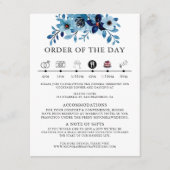 エレガントなダスティーブルーの水彩花束 エンクロージャーカード (正面)