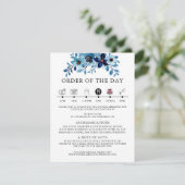 エレガントなダスティーブルーの水彩花束 エンクロージャーカード (スタンド正面)