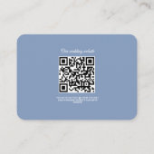 エレガントなダスティーブルーの白いレースの曼荼羅 クラシック エンクロージャーカード (裏面)