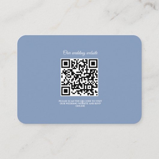 エレガントなダスティーブルーの白いレースの曼荼羅 クラシック エンクロージャーカード (裏面)