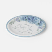 エレガントなダスティーブルーの花束 ペーパープレート (アングル)