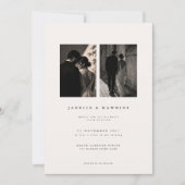 エレガントなダブルフォト結婚式招待状テンプレート 招待状 (正面)