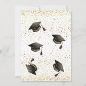 エレガントなダブル お祝い　卒業パーティー 2025 招待状 (裏面)