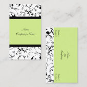 エレガントなダマスクの蔓 名刺 (正面/裏面)