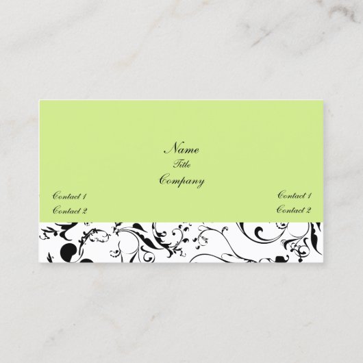 エレガントなダマスクの蔓 名刺 (裏面)